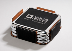 Laser Leather Square Coasters ? Set of Four