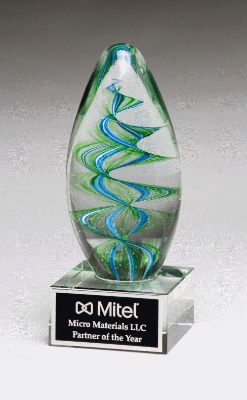 Egg Shaped Art Glass Award