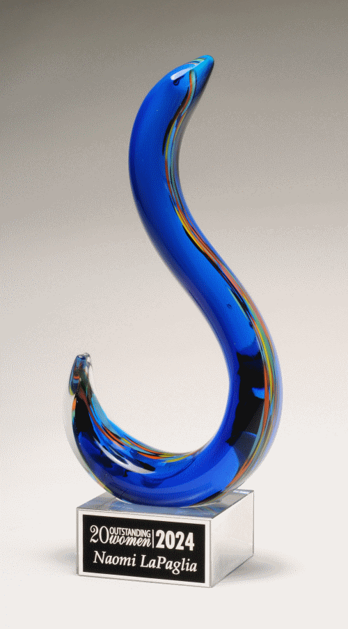 Modern Swan Design Art Glass Award