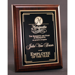 Executive Walnut Plaque with Plate