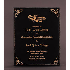 Leatherette Plaque - Black