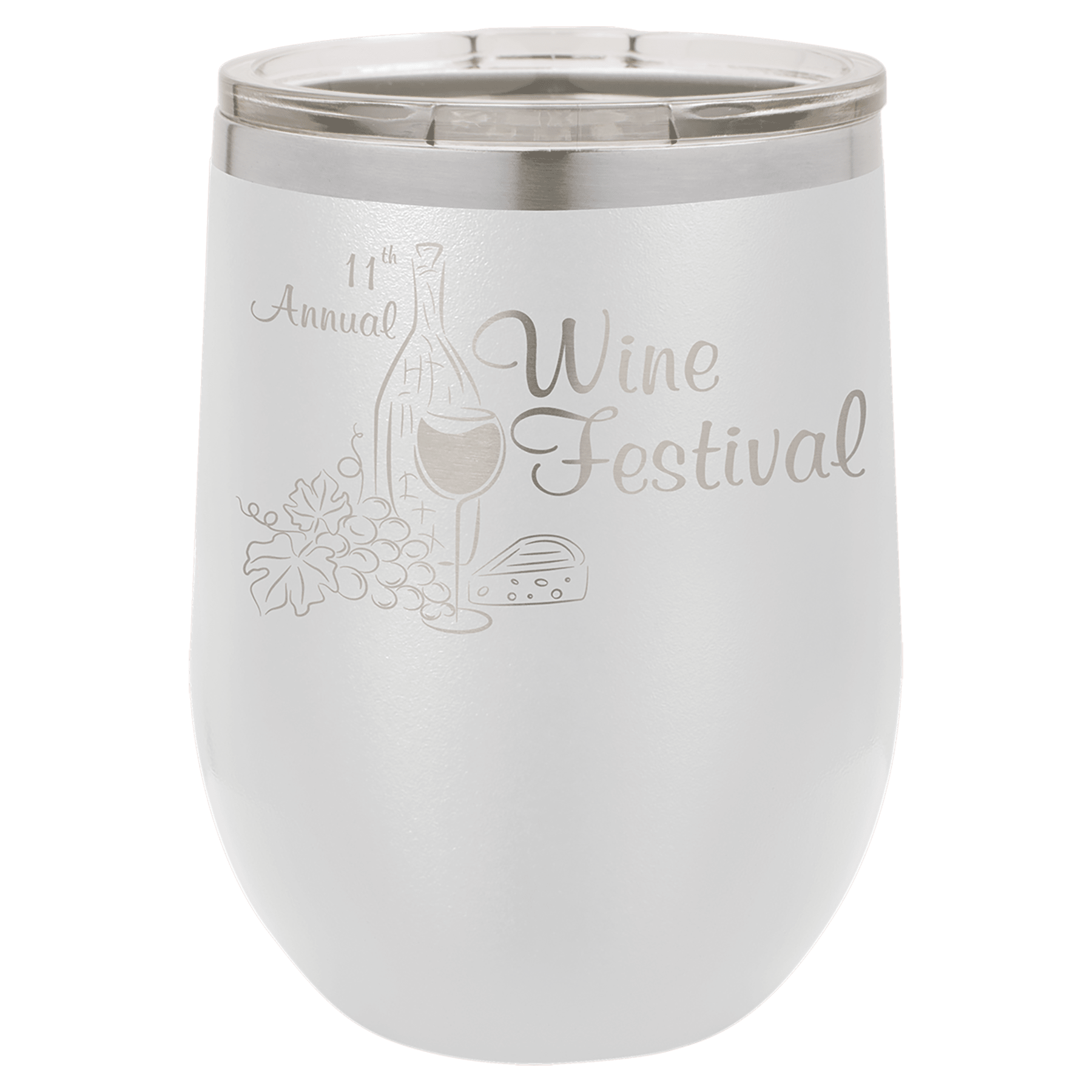 12 oz. Stainless Steel Vacuum Insulated Stemless Wine Tumbler with Lid