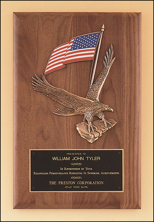 American Walnut Plaque with Eagle Casting