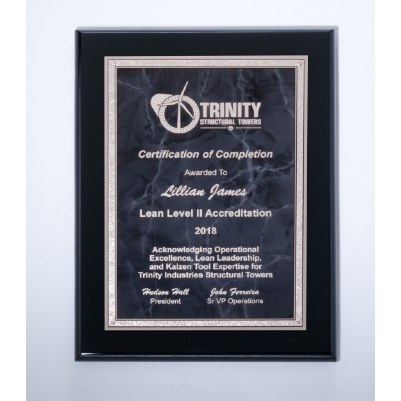 Black High Luster Plaque