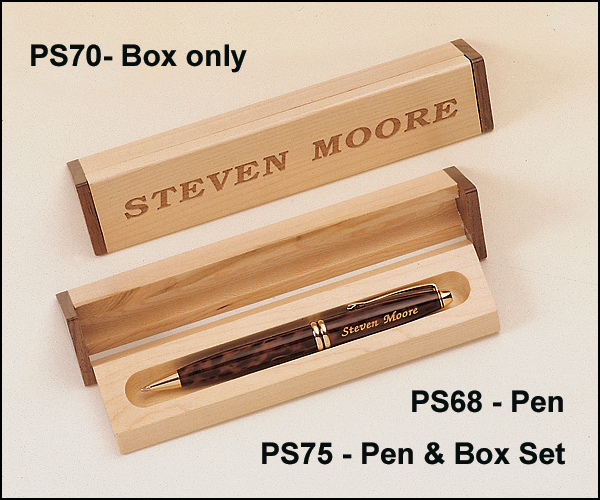 Maple and Walnut Finished Pen Box