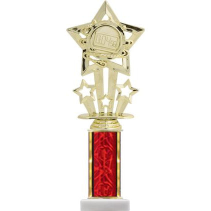 Star Theme Figure and Column Round Trophy