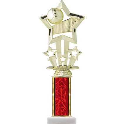 Star Theme Figure and Column Round Trophy