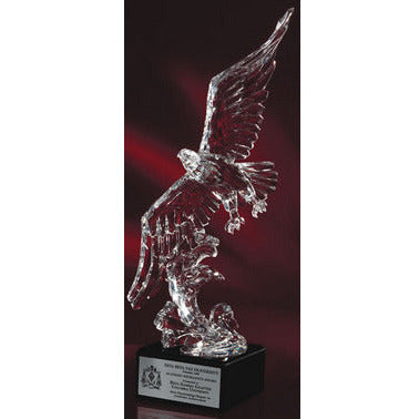 Acrylic Eagle on Marble Base - Soaring