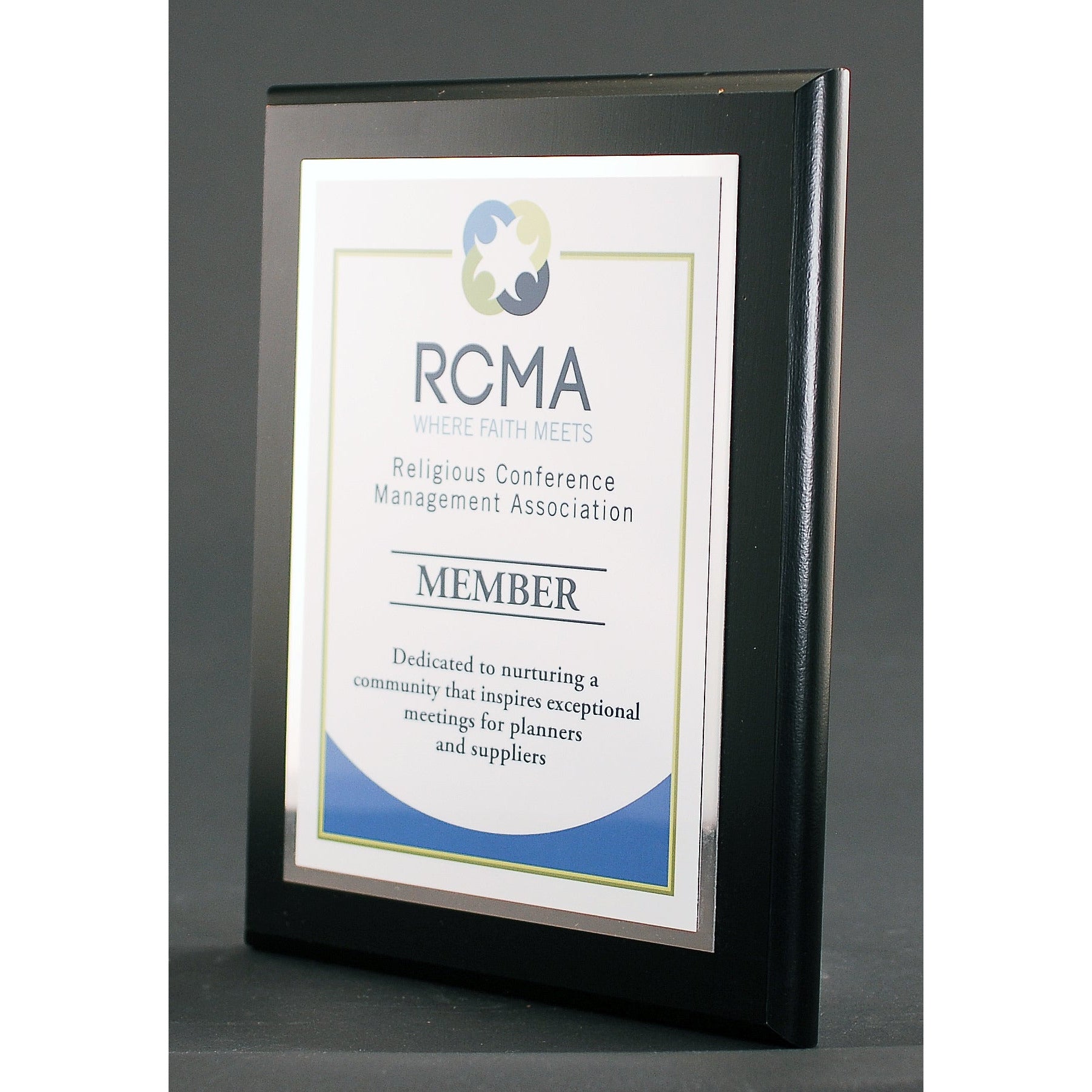 Executive Ebony Finish Plaque with Plate