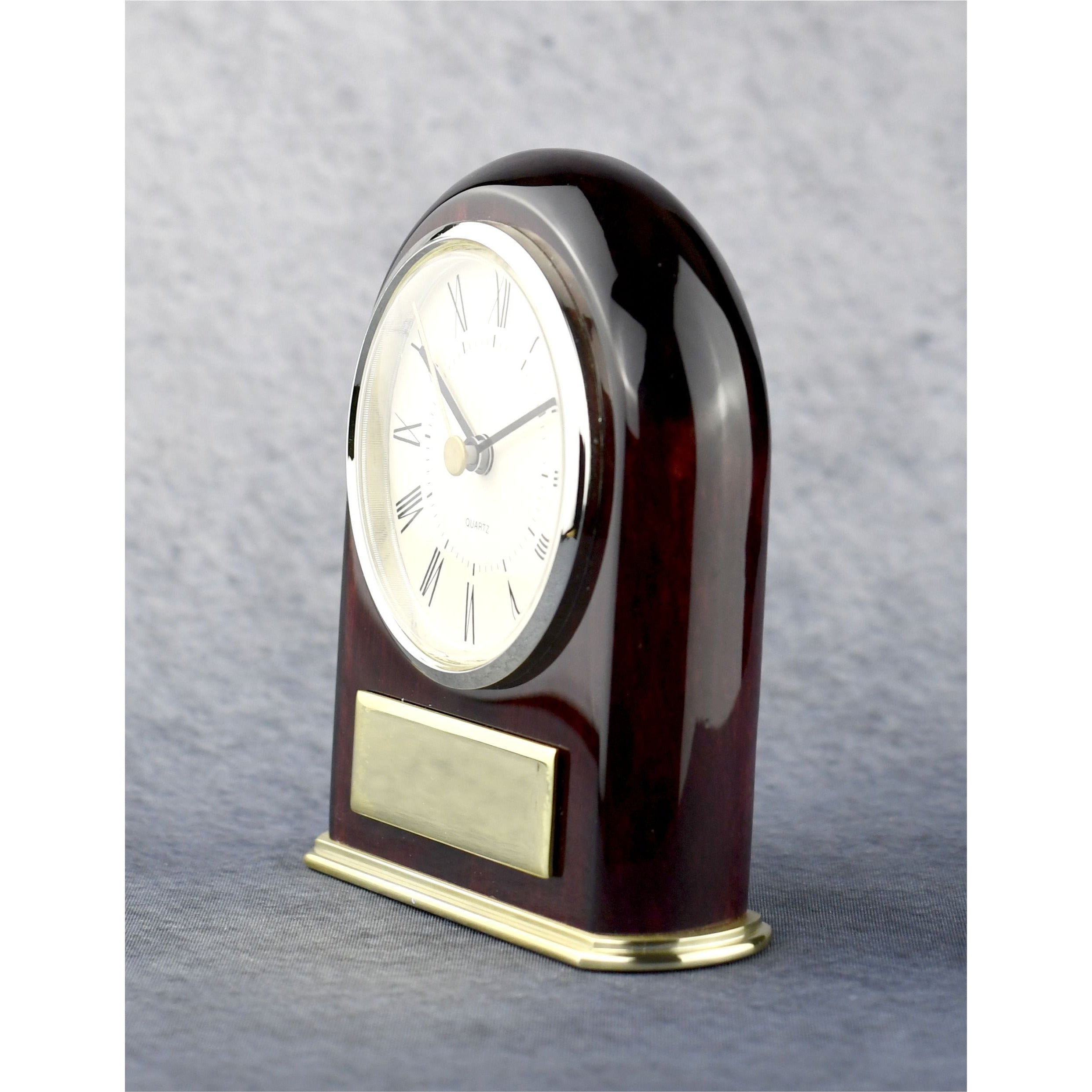 Clock Framed with Rosewood and Brass