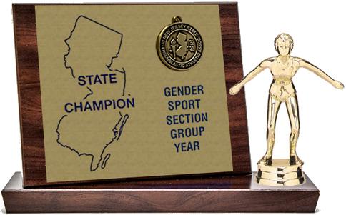 Swimming State Champion Award, Cherry Finish Styled Replica