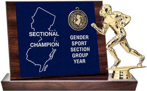 Football Sectional Champion Award, Cherry Finish Styled Replica