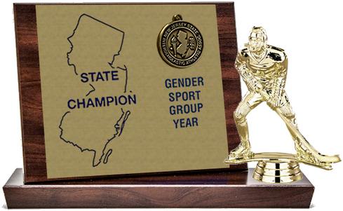 Ice Hockey State Champion Award, Cherry Finish Styled Replica