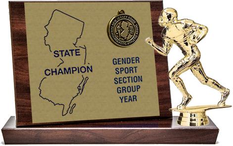 Football State Champion Award, Cherry Finish Styled Replica