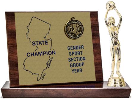 Basketball State Champion Award, Cherry Finish Styled Replica